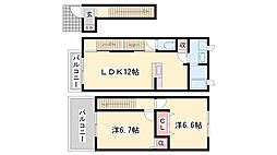 メゾン・ド・リジェールN棟 2LDKの間取図画像