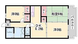 ディーズコート 3DKの間取図画像