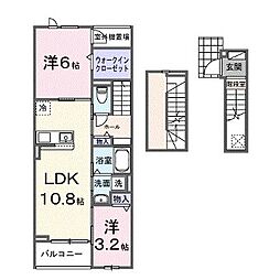 マルセイユ高松 2LDKの間取図画像