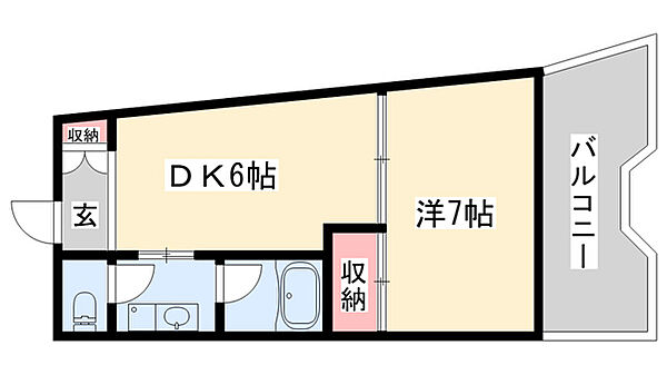 兵庫県姫路市琴岡町(賃貸マンション1DK・2階・32.19㎡)の写真 その2
