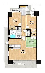 間取図画像 3LDK
