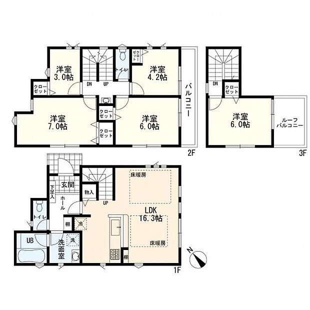 C号棟間取図 5LDK