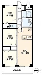 間取図画像 3LDK