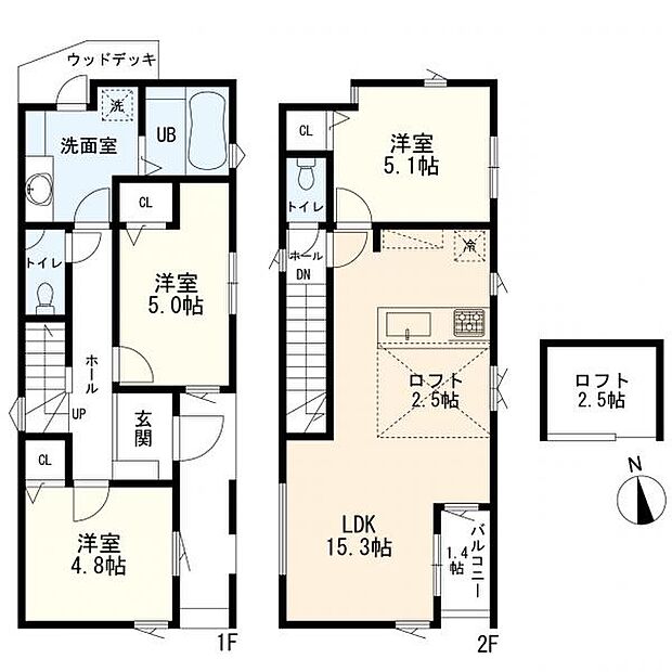 3LDK+カースペース 3号棟