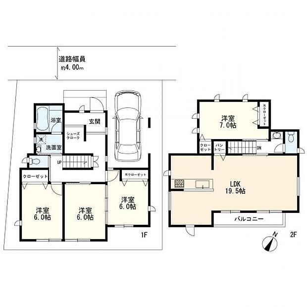 4ＬＤＫ＋カーポート　1号棟