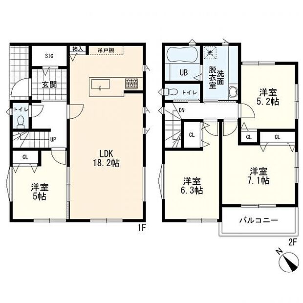 4LDK+カースペース 2号棟