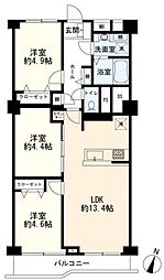 エクセレンス横浜 3LDKの間取図画像