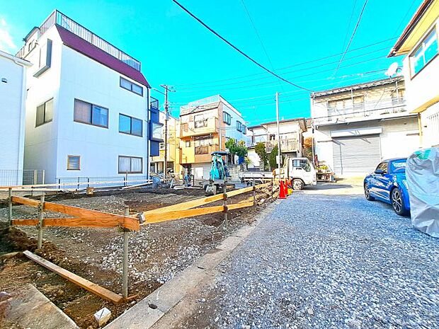 現地で広さのご体感ができます。図面と合わせてご説明しますので、お気軽にお問い合わせください(2026.1.8撮影)