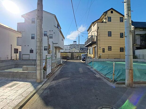 現地で広さのご体感ができます。図面と合わせてご説明しますので、お気軽にお問い合わせください（2026.2.6撮影）