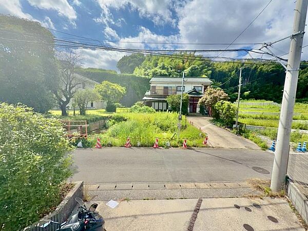 南東道路で陽当りが良い土地になります（2026.7.9撮影）
