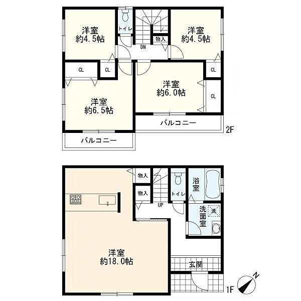 建物参考プラン、建物面積：97.70平米、建物参考価格： 1880万円（税込）