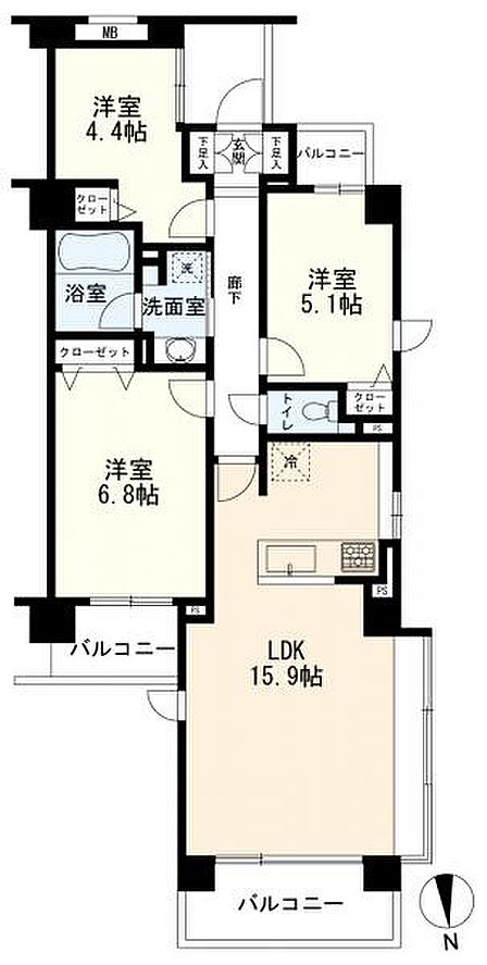 間取図 3LDK