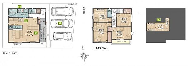4LDK+カースペース3台分 F号棟