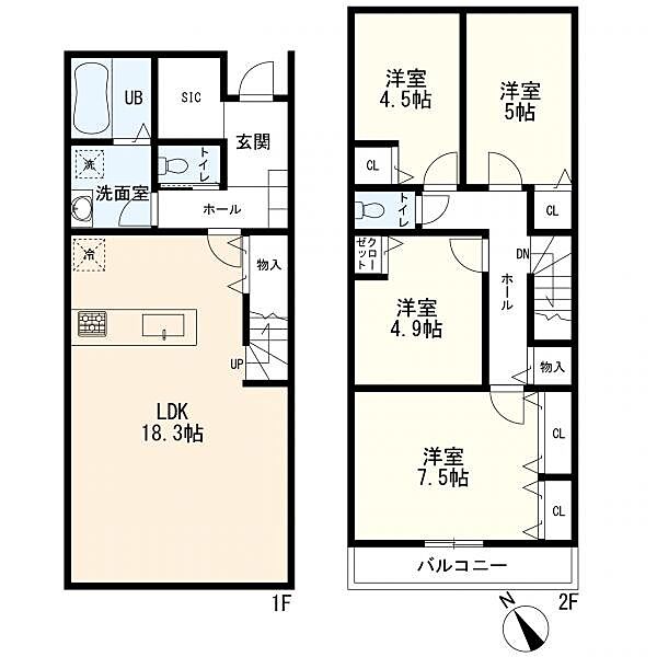 建物参考プラン　建物面積98.36m2　参考価格2200万円（税込）　　