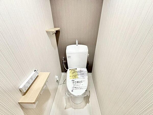 清潔感のあるシンプルで使いやすいトイレです。