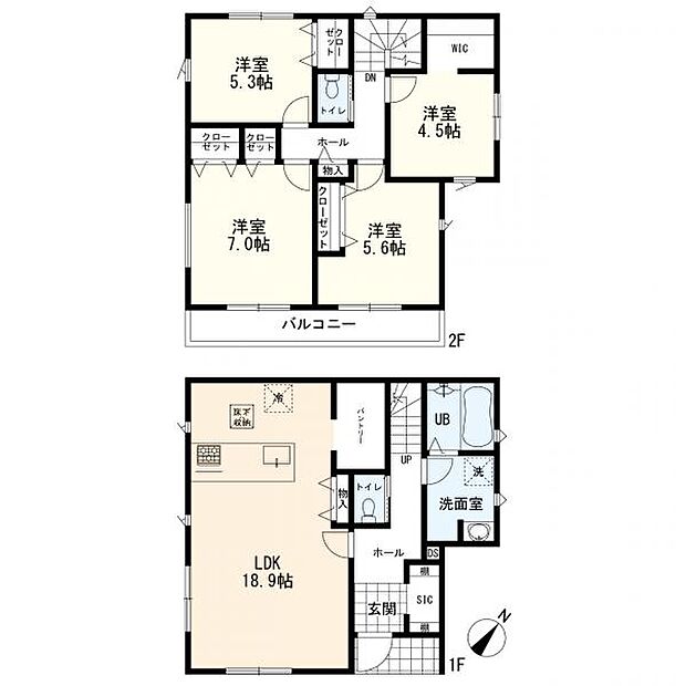 3号棟間取図　4ＬＤＫ