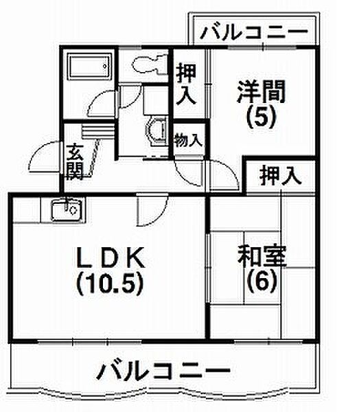 静岡県浜松市中央区富塚町(賃貸マンション2LDK・3階・49.50㎡)の写真 その2