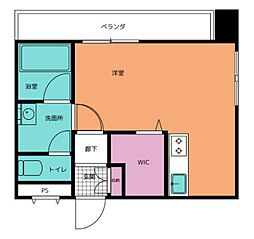 TributeCentral ワンルームの間取図画像