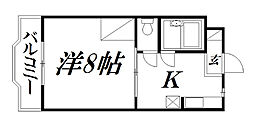 マンハイム伊藤1 1DKの間取図画像