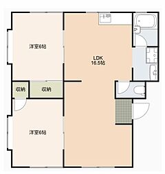 ヴィラルバ・エフA 2LDKの間取図画像