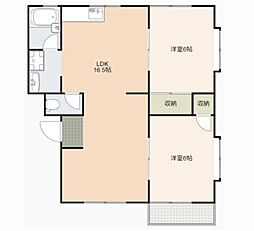 ヴィラルバ・エフA 2LDKの間取図画像