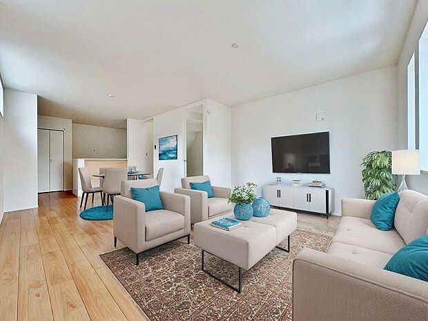 「18.9帖。ゆとりのLDK。」(画像内の家電・家具等はCGです。本物件には付帯されません。)