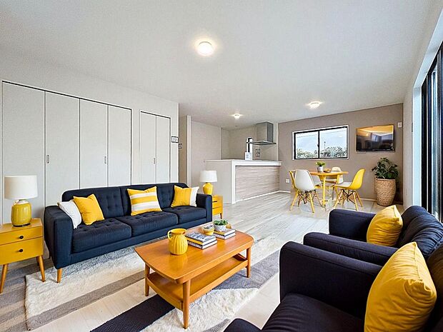 「リビングダイニング」（画像内の家電・家具等はCGです。本物件には付帯されません）