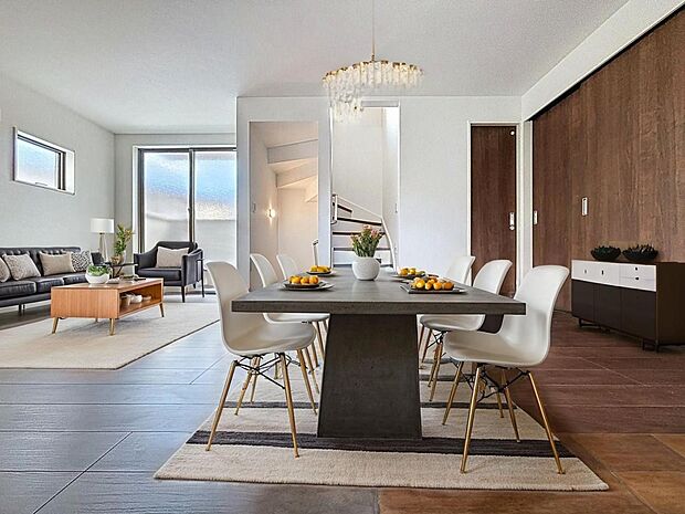 「リビングダイニング」(画像内の家電・家具等はCGです。本物件には付帯されません)