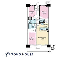リビオシティ船橋北習志野 3LDKの間取図画像