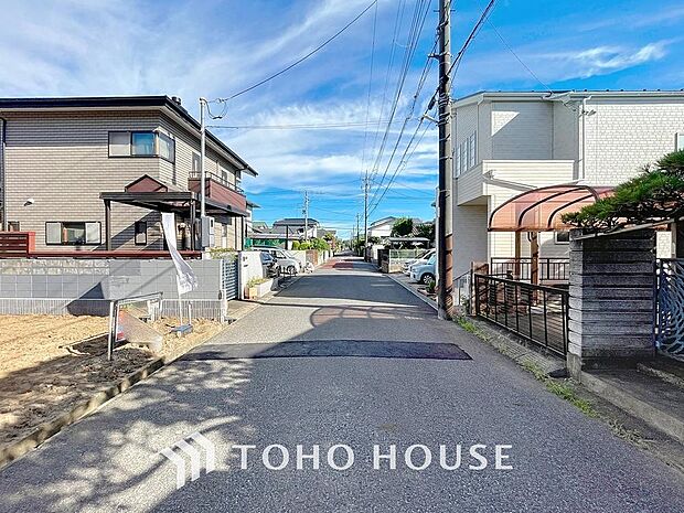 「前面道路含む現地」前面道路:西6m