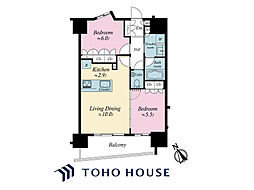 パレステージ上野 2LDKの間取り