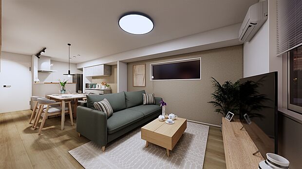 （A号棟）完成予想図リビングダイニング