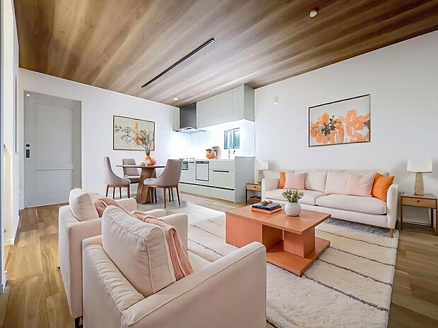 「リビングダイニング」(画像内の家電・家具等はCGです。本物件には付帯されません。)