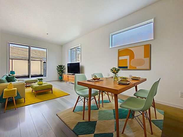 「リビングダイニング」（画像内の家電・家具等はCGです。本物件には付帯されません）