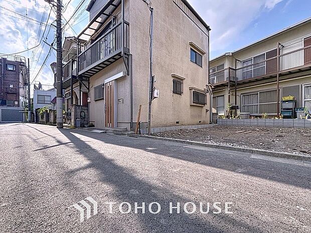 「前面道路含む現地」前面道路：南4ｍ