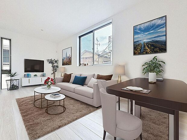 「リビングダイニング」(画像内の家電・家具等はCGです。本物件には付帯されません)