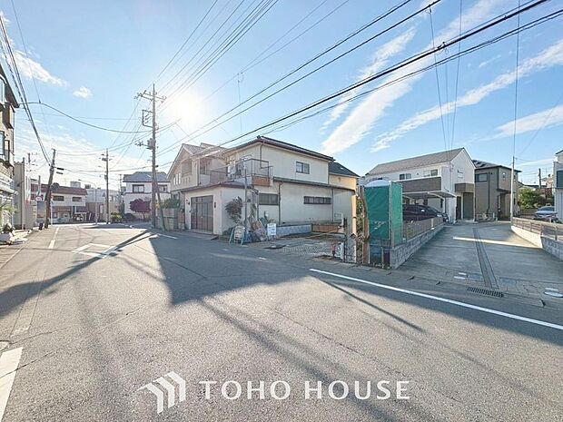 「前面道路含む現地」前面道路:南東8m