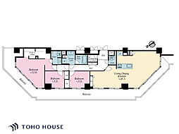 本八幡キャピタルタワー 3LDKの間取り