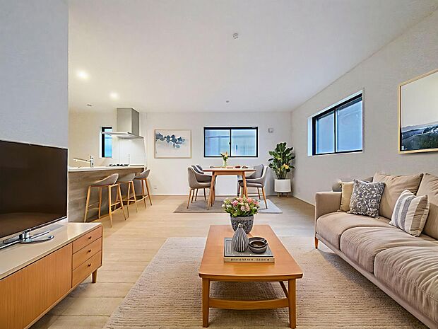 「リビングダイニング」(画像内の家電・家具等はCGです。本物件には付帯されません)