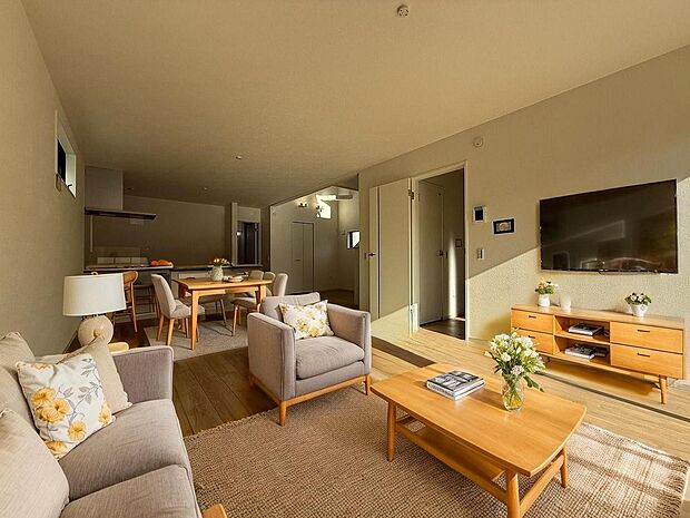 「リビングダイニング」（画像内の家電・家具等はCGです。本物件には付帯されません）