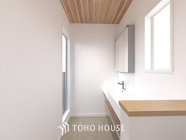 「洗面室パース」