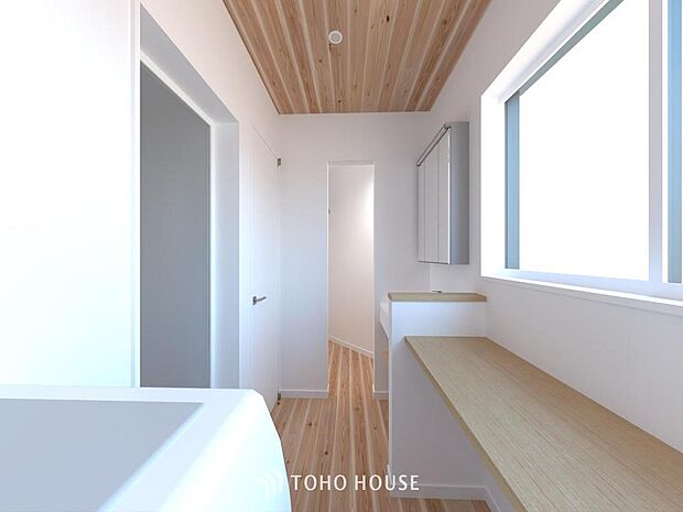 「3号棟 洗面室パース」