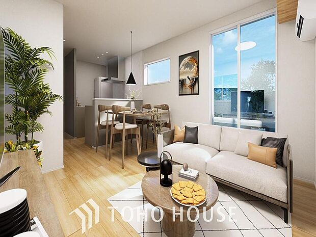 「自分らしい家造りを楽しめる(完成予想図)」落ち着いたカラーコーディネートの室内。インテリアやファブリックで、オーナー様好みのテイストデザインを取り入れて頂けます。