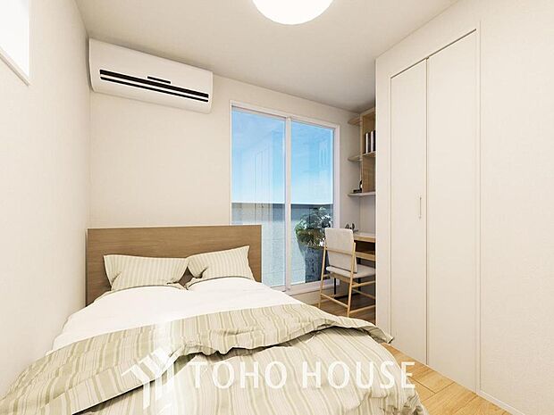 「明るい居室(完成予想図)」温もりある自然光を感じていただける居室です。飽きのこないナチュラルなデザインの空間は、色褪せることのない心地良さを作ります。