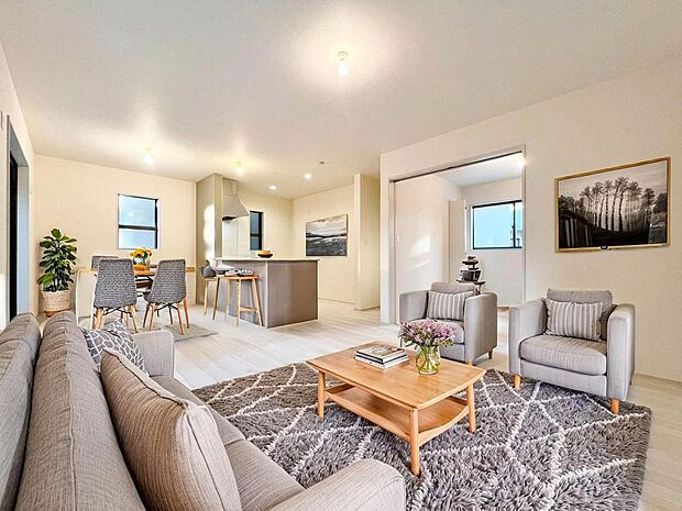 「リビングダイニング」（画像内の家電・家具等はCGです。本物件には付帯されません）