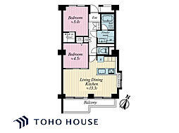 東向島サニーホームズ 2LDKの間取図画像