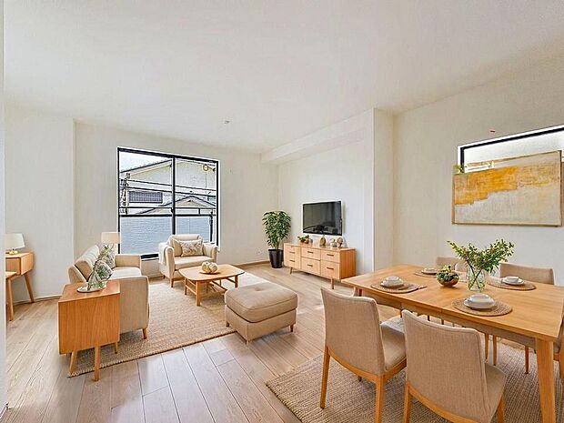 「リビングダイニング」(画像内の家電・家具等はCGです。本物件には付帯されません)