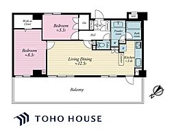 アトランティス津田沼2 2LDKの間取図画像