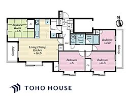 西船橋パーク・ホームズ 4LDKの間取図画像