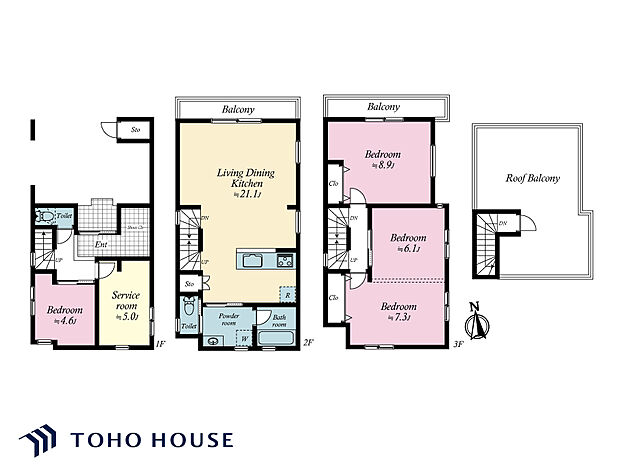 参考間取り:3(4)SLDK